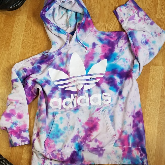 tie dye adidas sweatshirt